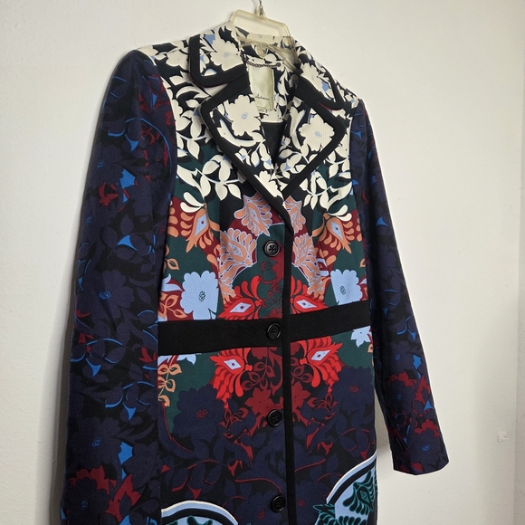 Anthropologie Elevenses Florilege Trench Coat 8 - Picture 3 of 7
